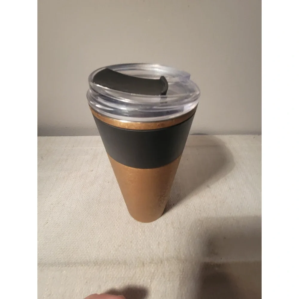 STARBUCKS cracked Gold 16 fl oz tall Coffee Stainless Travel Tumbler Mug 2021